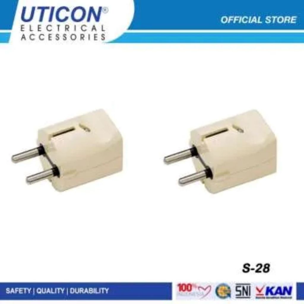 UTICON Steker Arde S-28 Colokan Bulat Steker Uticon