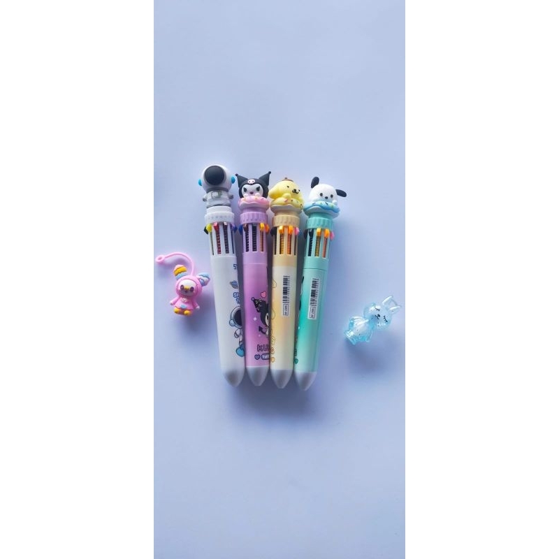 

Pulpen sepuluh warna, pena karakter,pena 10 warna cute