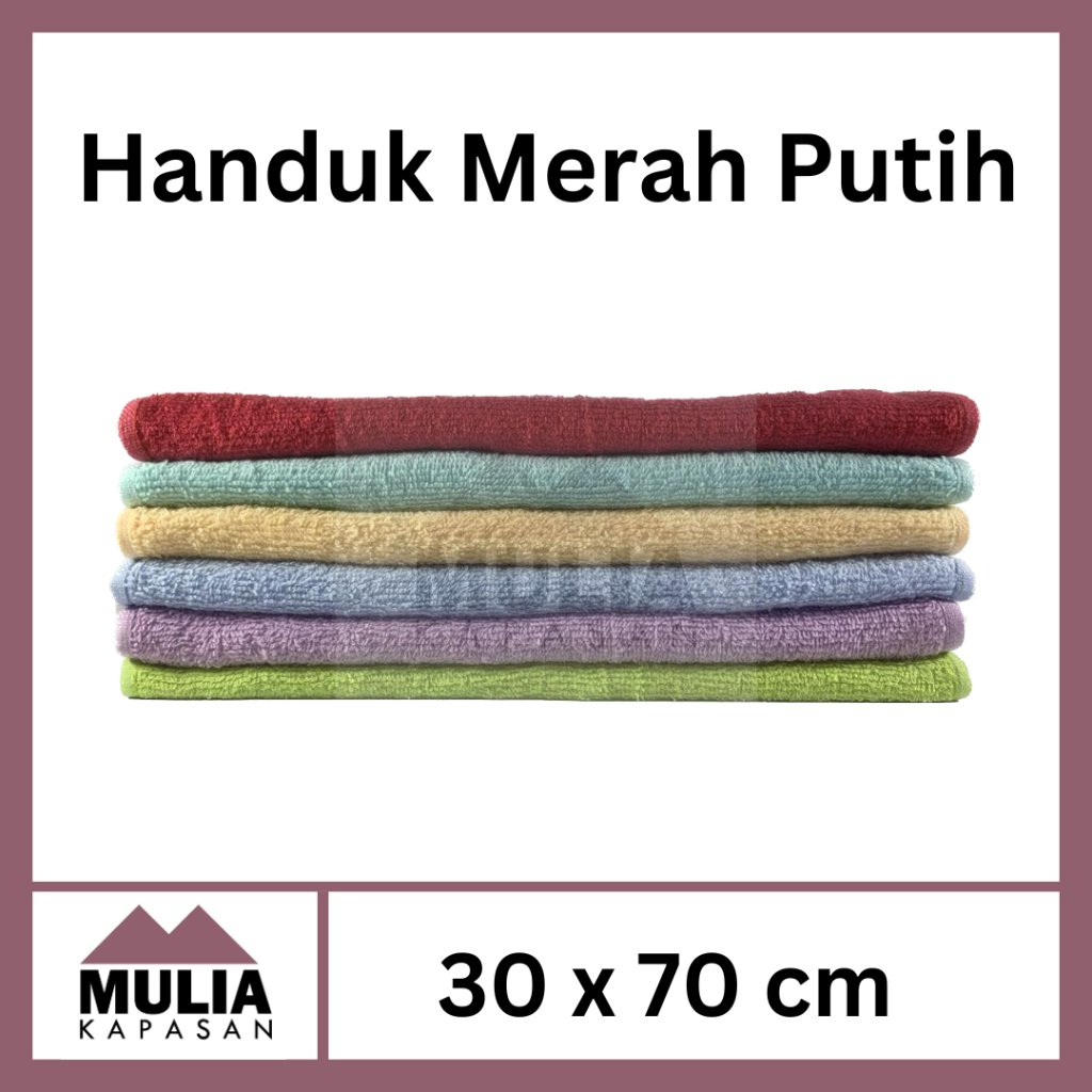 Handuk Merah Putih Kecil 30x70