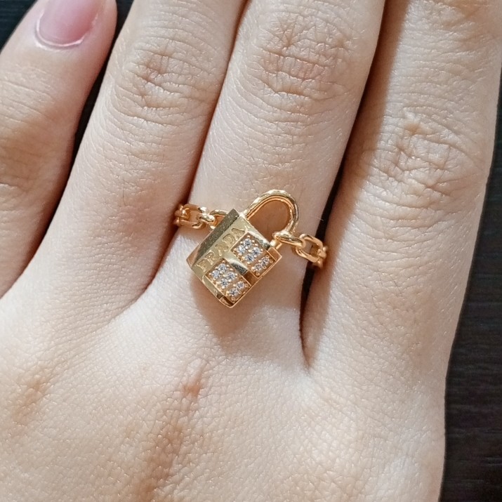Cincin Wanita Fashion Zircon Mas Kuning Uk14 16k 70% 2.38gram (CM51)