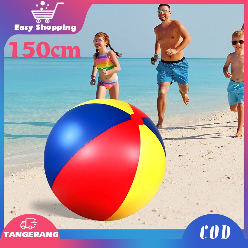 150cm Giant Beach Ball Bola Pantai Jumbo Bola Pantai Tiup