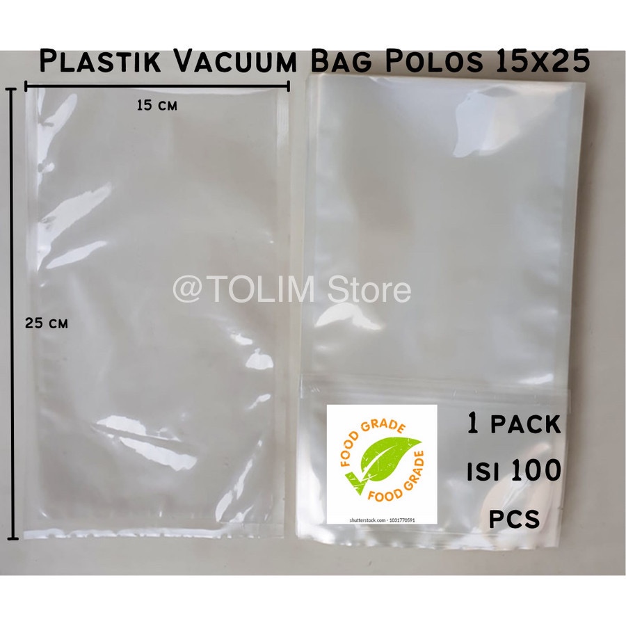15x25 Plastik Vakum Polos Plastik Vacuum Polos Plastik Vakum Makanan Vacuum Bag Polos Plastik Vakum 