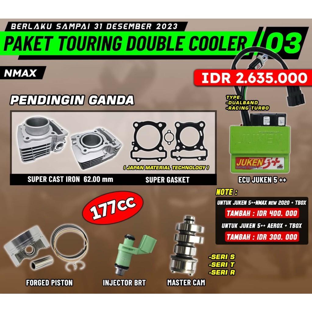 PAKET BORE UP NMAX 8 | 177 CC | BRT