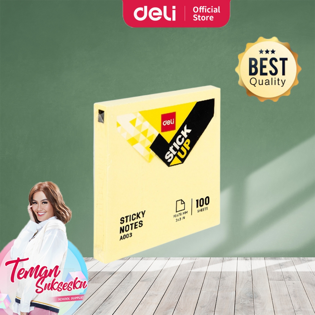 

Deli Memo Tempel Sticky Notes 76mm*76mm 100lembar
