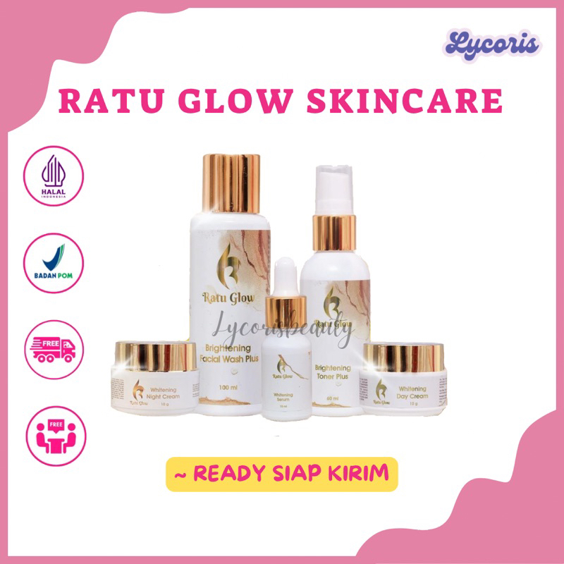 RATU GLOW SKINCARE REGULER BRIGHTENING ACNE PEMUTIH WAJAH PENGHILANG FLEK JERAWAT ORIGINAL BPOM