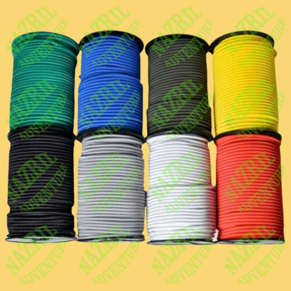 Tali Elastis 3mm Warna Polos Tali Frame Tenda Melar