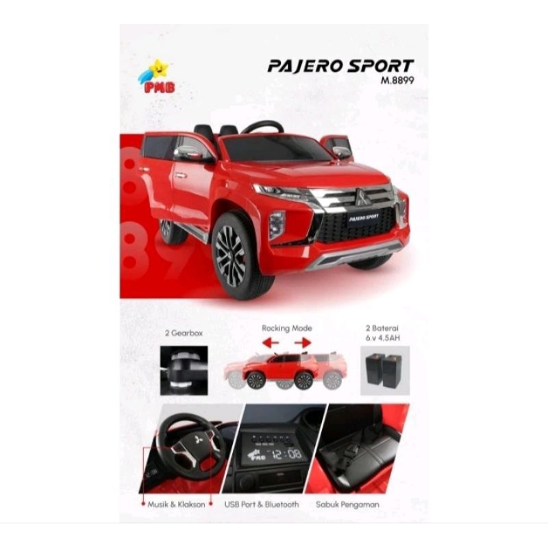 Mobil Aki Anak Pajero Sport Mesin Ganda Beremote Control