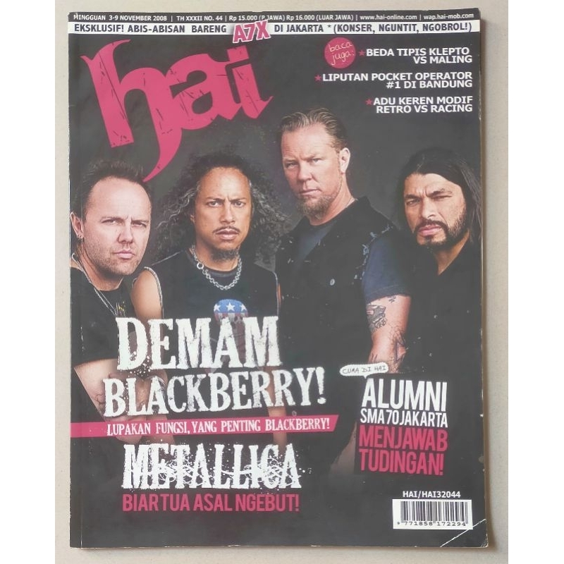 Majalah Hai 3 November 2008 : Metallica