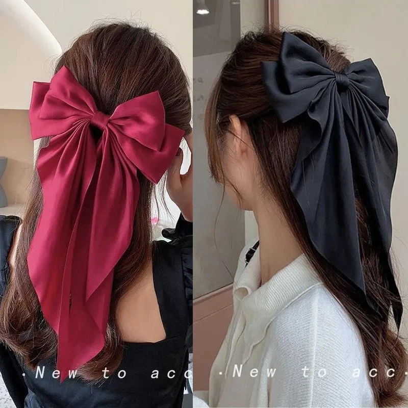 Jepit Rambut Pita Panjang Wanita Korea /Jepit Pita Besar Fashion Korea/ Jepit Rambut Pita Besar Kore