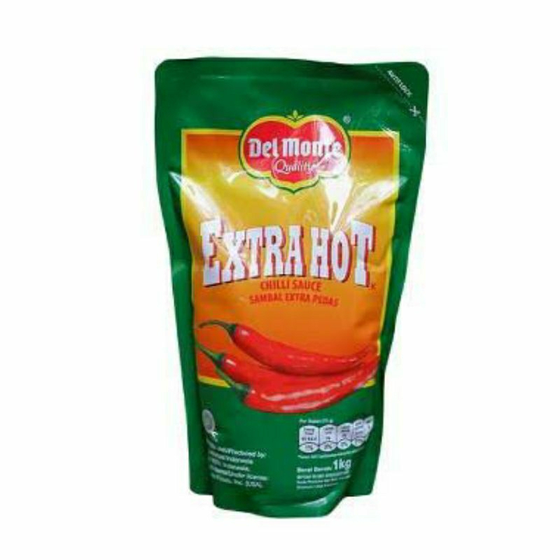 

saus DEL MONTE extra hot. 1kg sambal delmonte