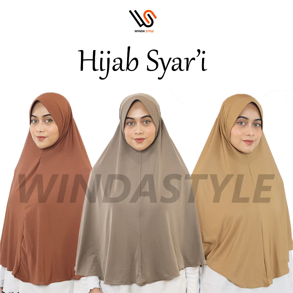 𝗪𝗜𝗡𝗗𝗔𝗦𝗧𝗬𝗟𝗘 - Hijab Sport Jilbab Instan Panjang Kerudung Bergo Hamidah Syar'i Jumbo Murah Polos Adem 