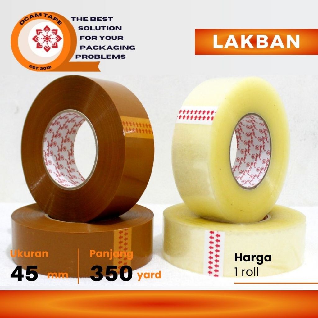 

Lakban OPP Tape / Lakban Coklat / LAKBAN JUMBO BODHI Tape 350 Yard BENING COKLAT UKURAN REAL