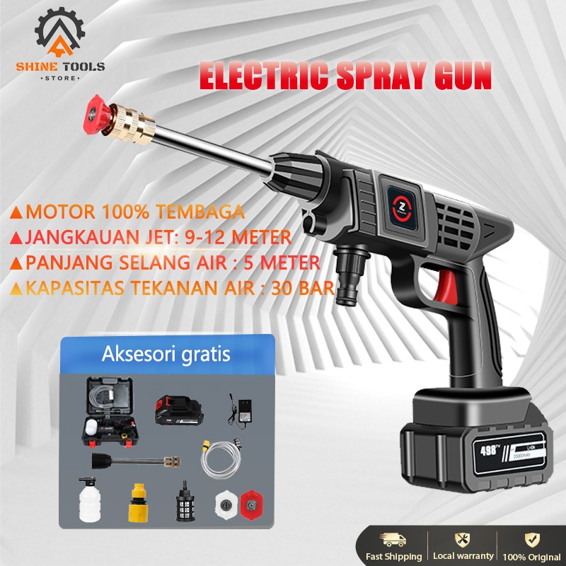 Alat Cuci Mobil dan Motor Mesin Cuci Mobil Jet Cleaner Cordless Power Spayer Alat Nirkabel High Pres
