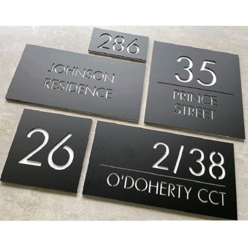 nomor rumah bahan plat besi