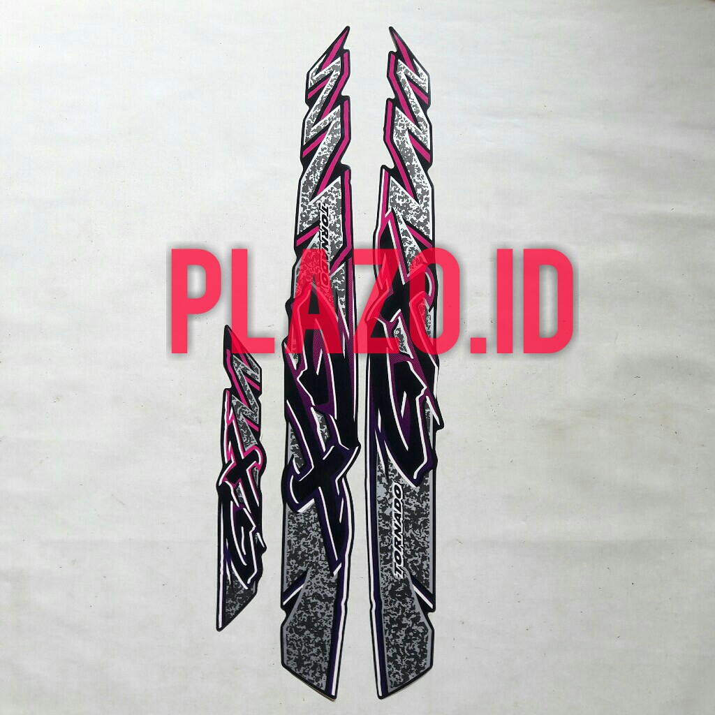 Stiker lis motor suzuki gx tornado 1997 hitam-ungu