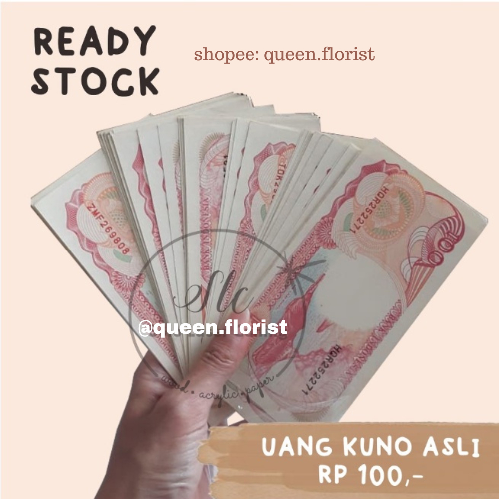 

Uang Kertas Kuno 100 rupiah pinisi tahun 1992/ untuk Bouquet Money