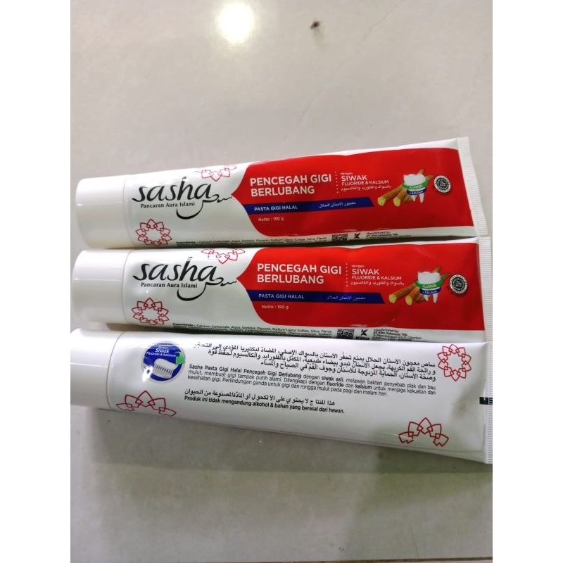 SASHA PASTA GIGI BERLUBANG NETTO 150g (3pcs)