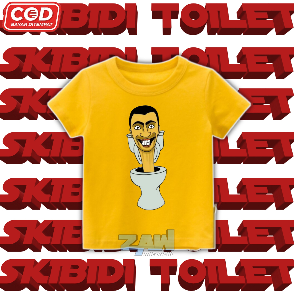 Baju Kaos Anak Skibidi Toilet / T-Shirt anak Skibidi Toilet