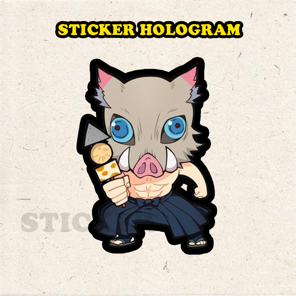 

Stiker Hologram Inosuke chibi ukuran 8 cm