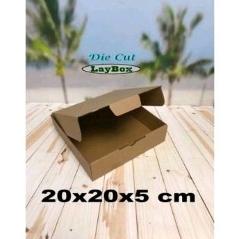 

Kardus / Karton / Box Uk. 20x20x5 cm .. Dus Die Cut .. Model Dus Pizza