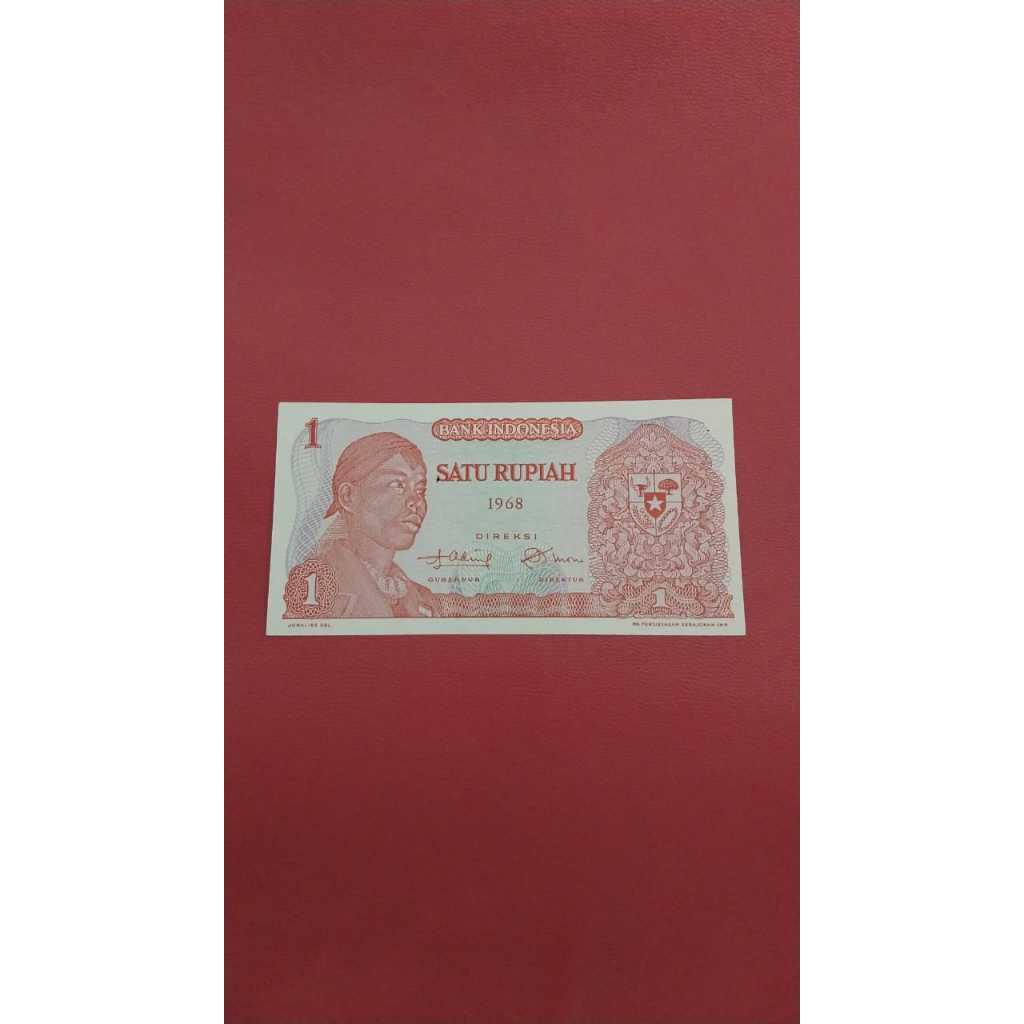 Uang kuno asli/ 1 Rupiah seri Sudirman tahun 1968