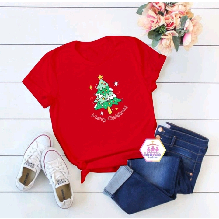 Kaos Natal Merry Christmas / Kaos Natal Couple Keluarga / Baju Natal terbaru 2023/ Kaos Natal anak