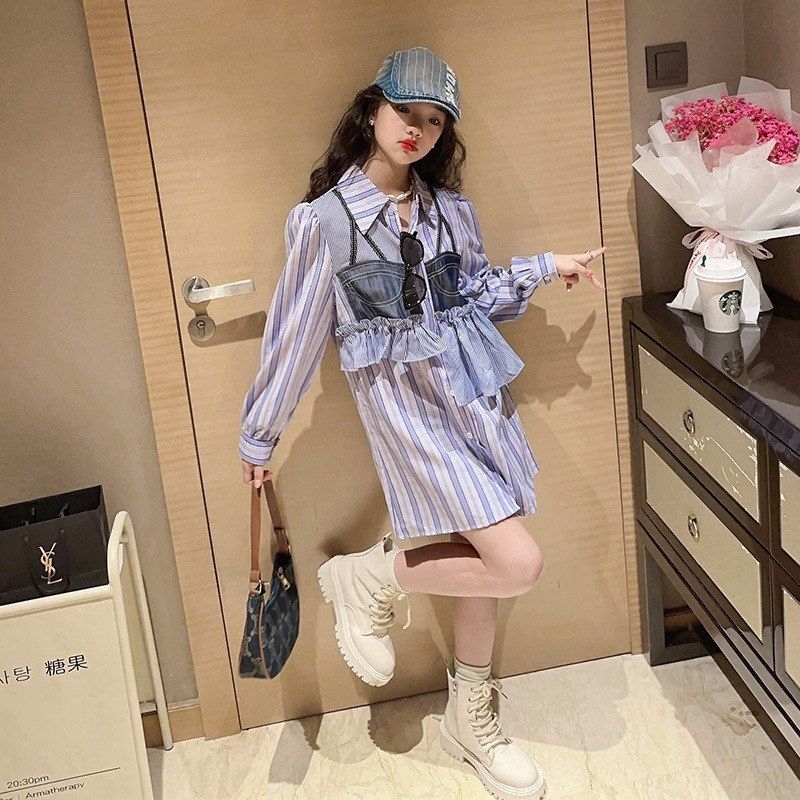 CENNYKIDZSHOP ALICE DRESS KEMEJA BAJU FASHION ANAK REMAJA CEWEK ALA KOREA