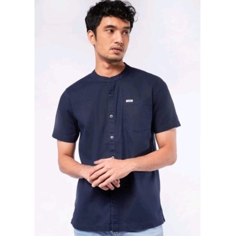 Kemeja Wrangler Short Sleeve Navy