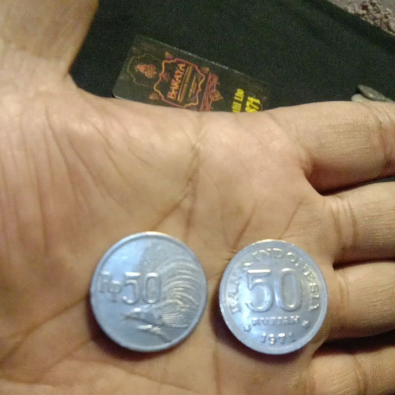 50 rupiah cendrawasih tahun 1971 asli kinclong
