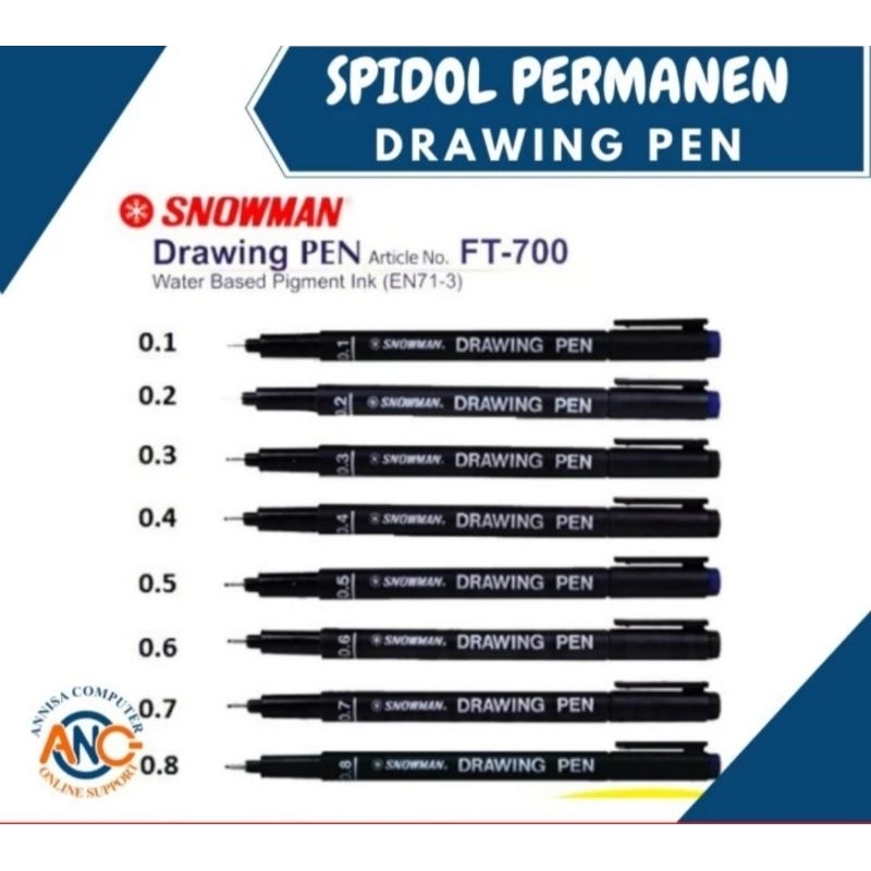

Drawing Pen Snowman 0,1-0,8mm