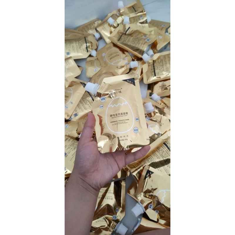 masker ragi cangkang telur/egg shell yeast mask cream original