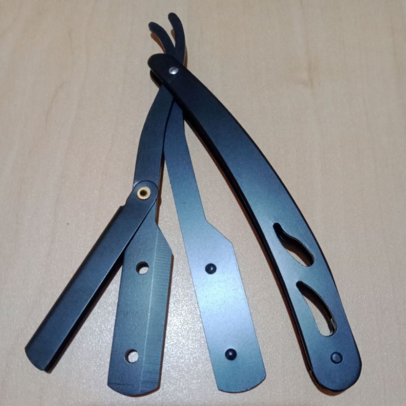 RAZOR CUKUR BLACK STAINLESS BARBERSHOP