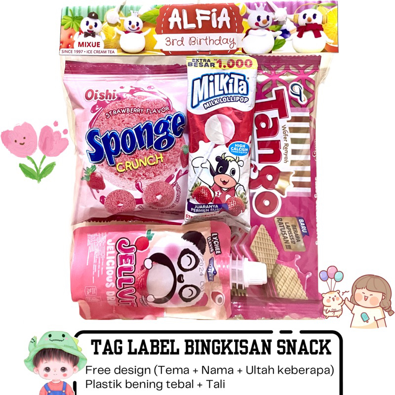 

Tag Label Bingkisan Ulang Tahun Anak Murah / Label Snack Ulang Tahun Murah / Bingkisan Ulang Tahun / Snack Ulang Tahun Murah