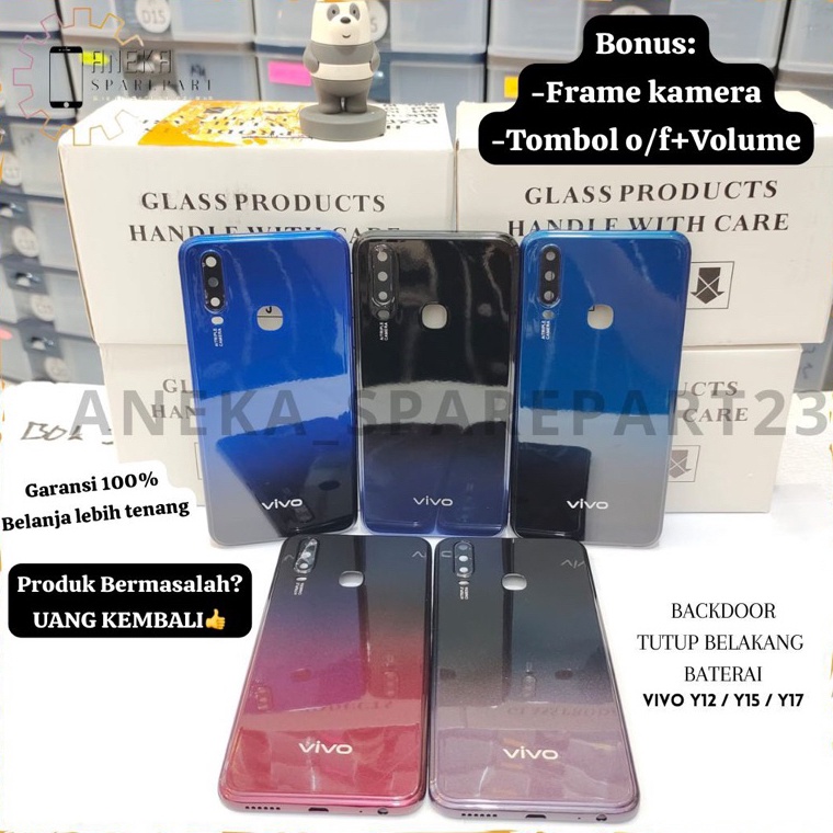 backcover backdoor VIVO Y12 / Y15 / Y17 2019 cover belakang tutup casing belakang tutup baterai vivo