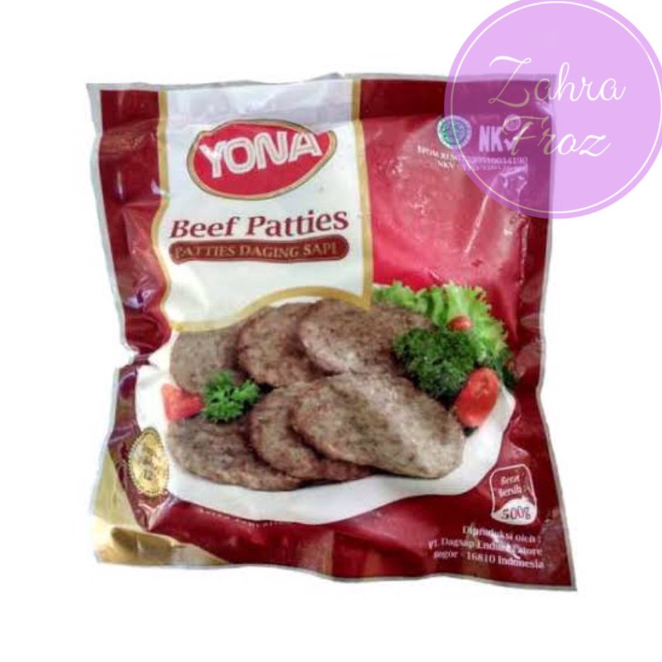 

YONA PATTIES DAGING SAPI 500 GR