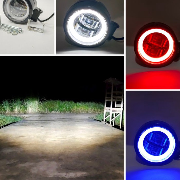 Baru LAMPU TEMBAK SOROT LED CWL 2 MATA LENSA 4D 20 WATT MODE BULAT.