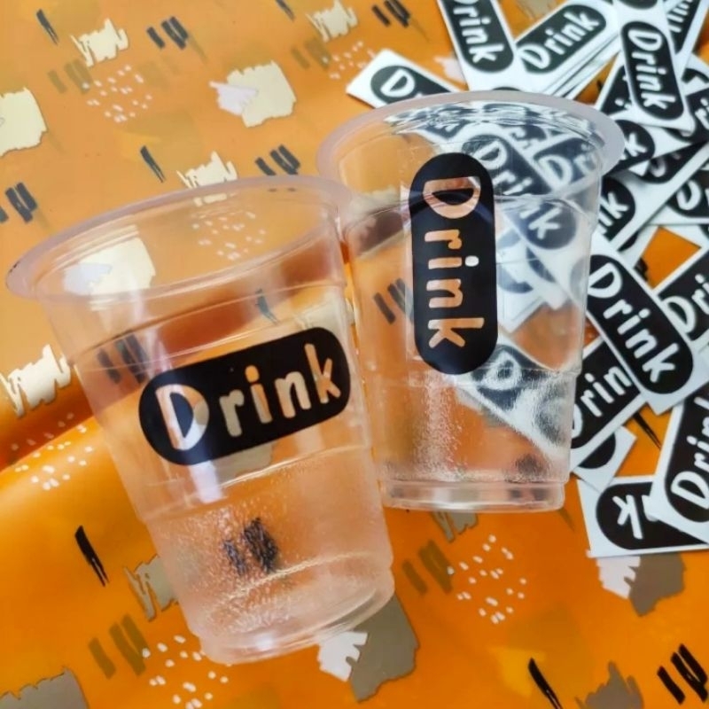 

48 Pcs Stiker Minuman Drink Universal