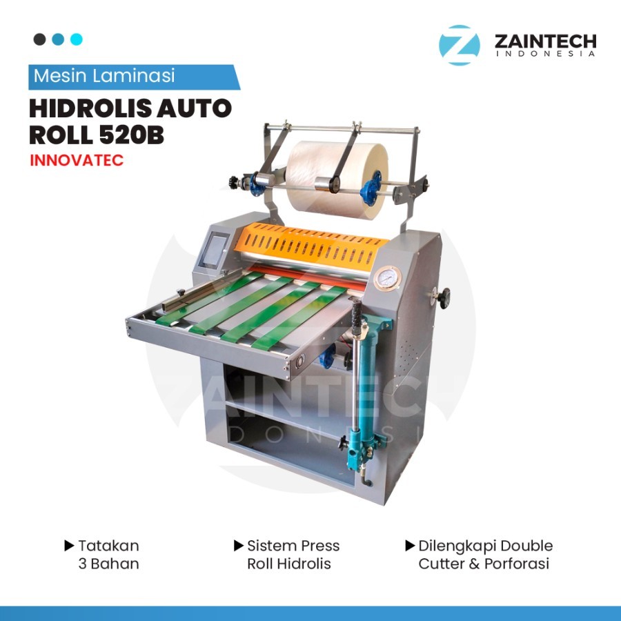Mesin Produksi Laminasi INNOVATEC Hidrolis Auto Roll 520B 2 Sisi | Mesin Laminasi