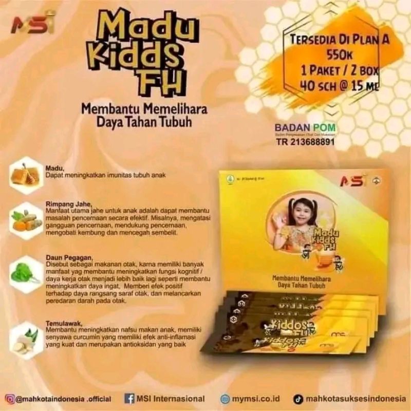 MADU KIDS MSI ORIGINAL PENAMBAH NAFSU MAKAN ANAK