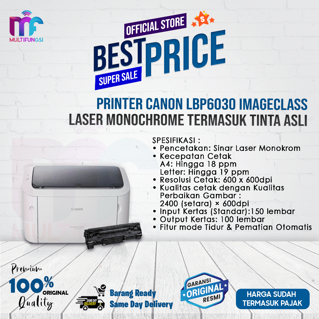 Printer CANON imageCLASS LBP6030 Monochrome Laser LBP 6030
