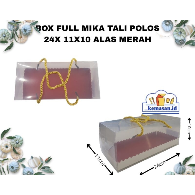 

BOX FULL MIKA TALI POLOS 24X11X10 ALAS MERAH
