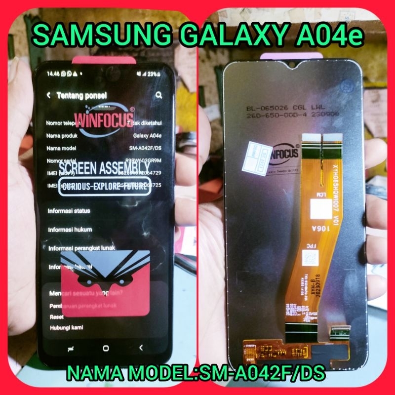Lcd Touchsreen Ts Fulset Samsung Galaxy AO4e Seri hp SM-A042F/DS