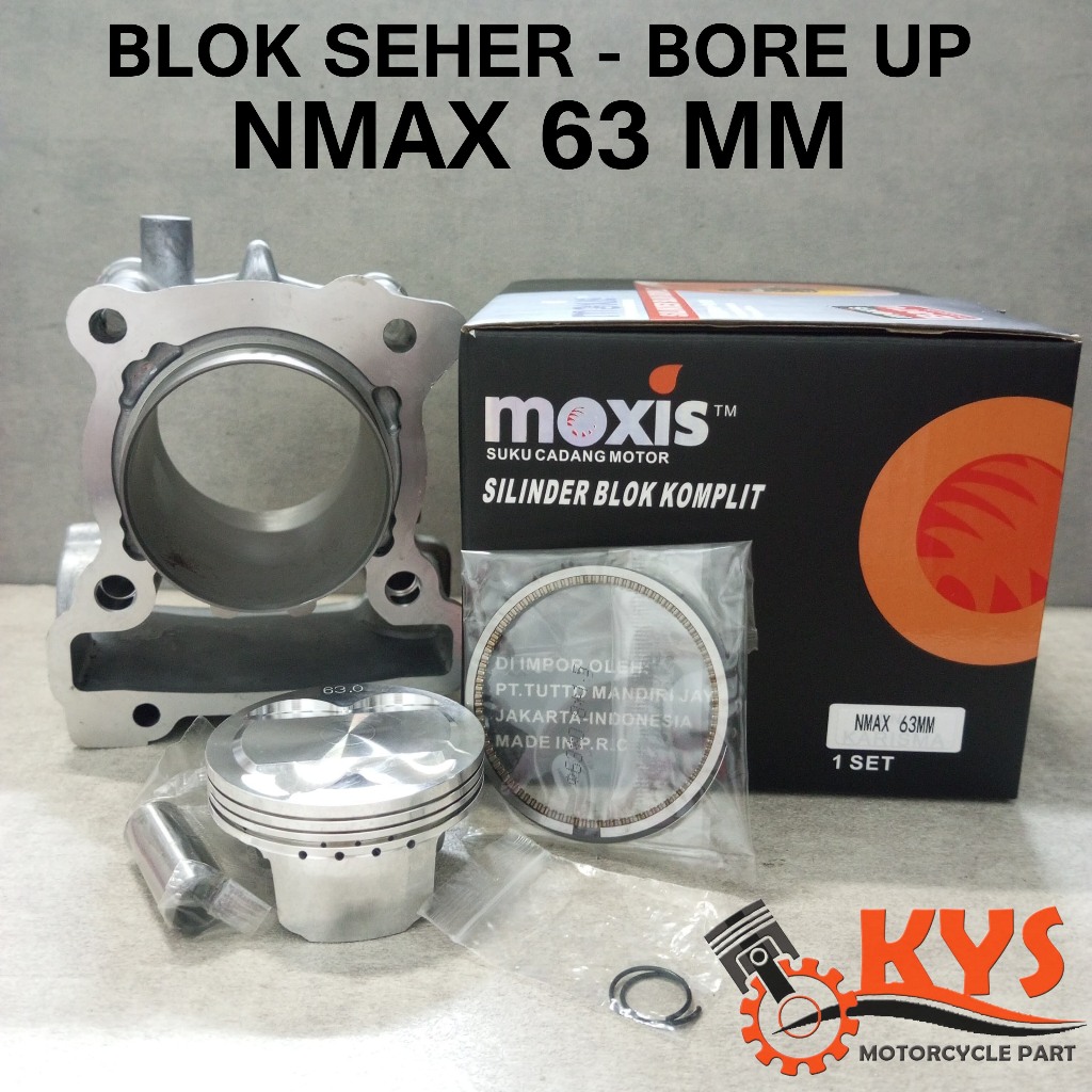 BLOK SEHER BORING BORE UP NMAX N-MAX 63 MM MOXIS