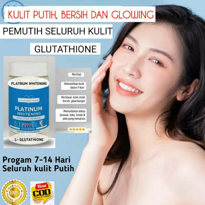 Glutathione Platinum Whitening Pemutih Seluruh Tubuh Original