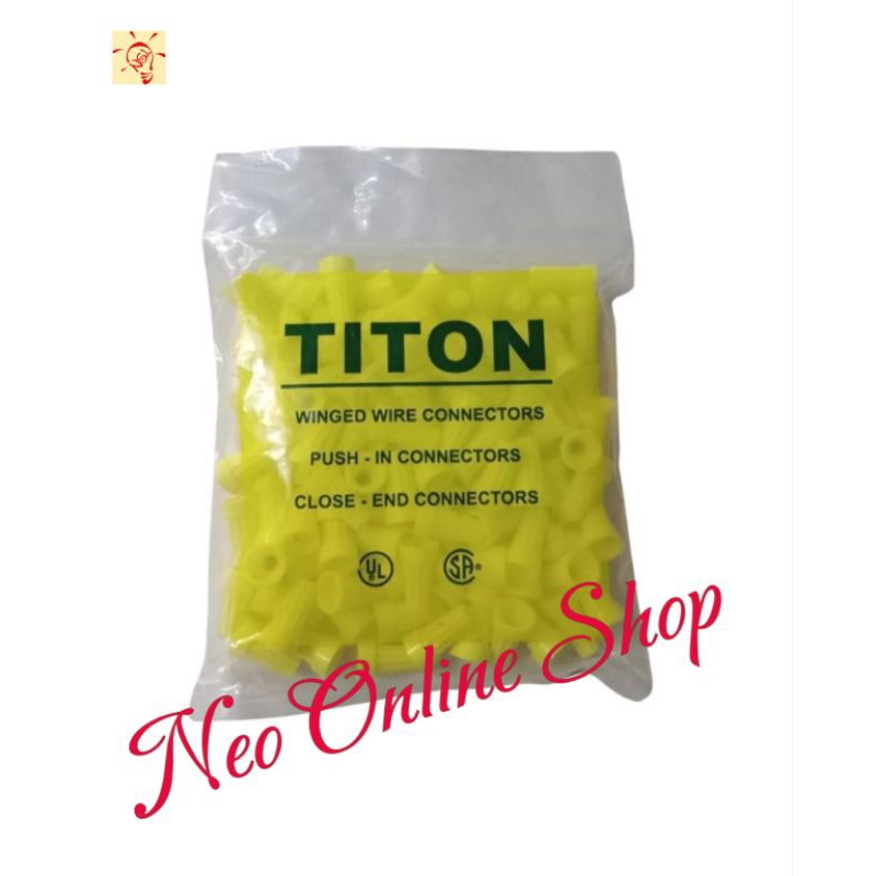 Lasdop Titon 4mm Kuning (Penutup Kabel Screw on Wire)