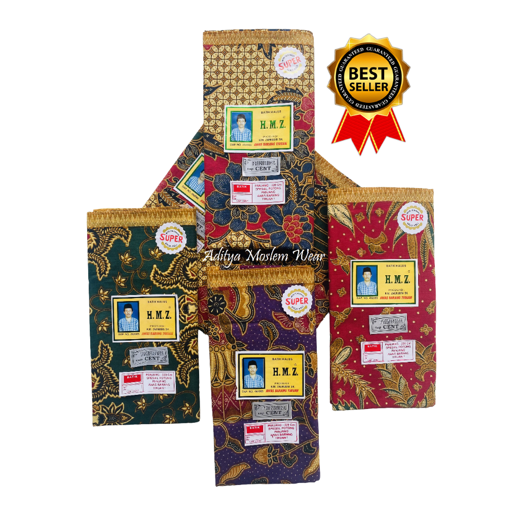 Kain Panjang Batik HMZ Cap Cent Jarik Batik Tapih Sewek Samping Kain Batik Tulis Solo Jarik