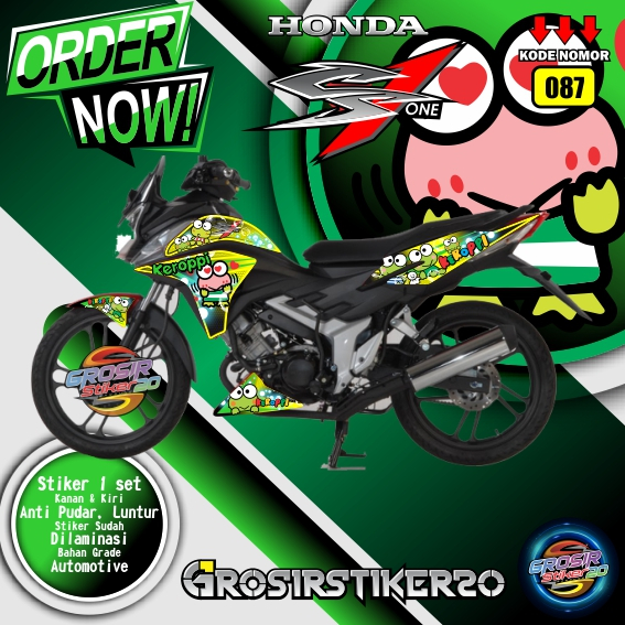 STRIPING VARIASI HONDA CS1 MOTIF KEROPI / STIKER VARIASI MOTOR