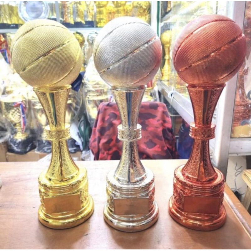 Tropy Piala Bola Basket Silver Premium