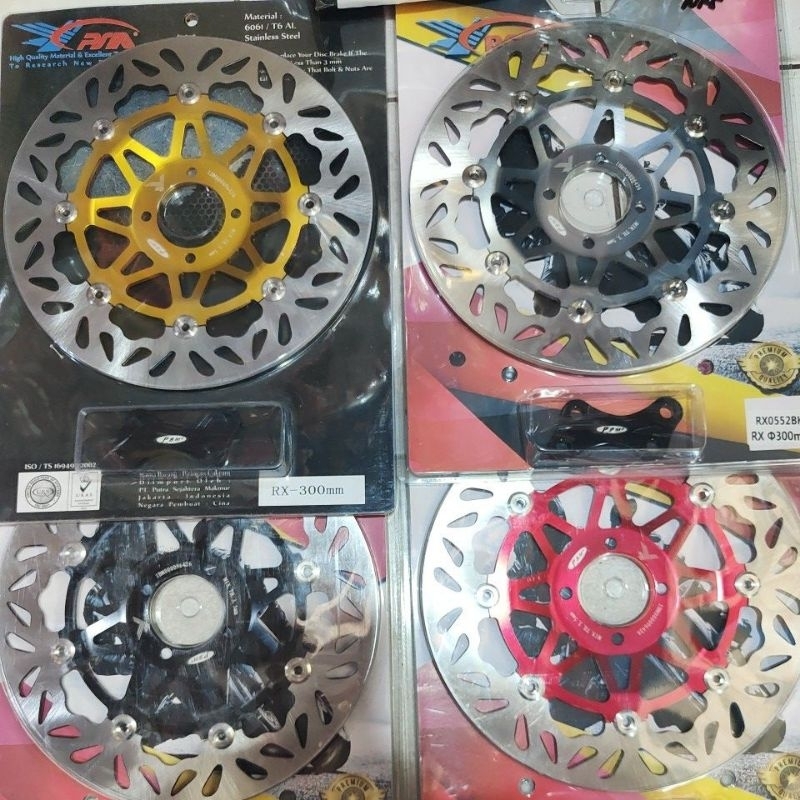 piringan psm cakram psm Vixion/RXking floating cnc UK 300mm red gold black grey ORI psm