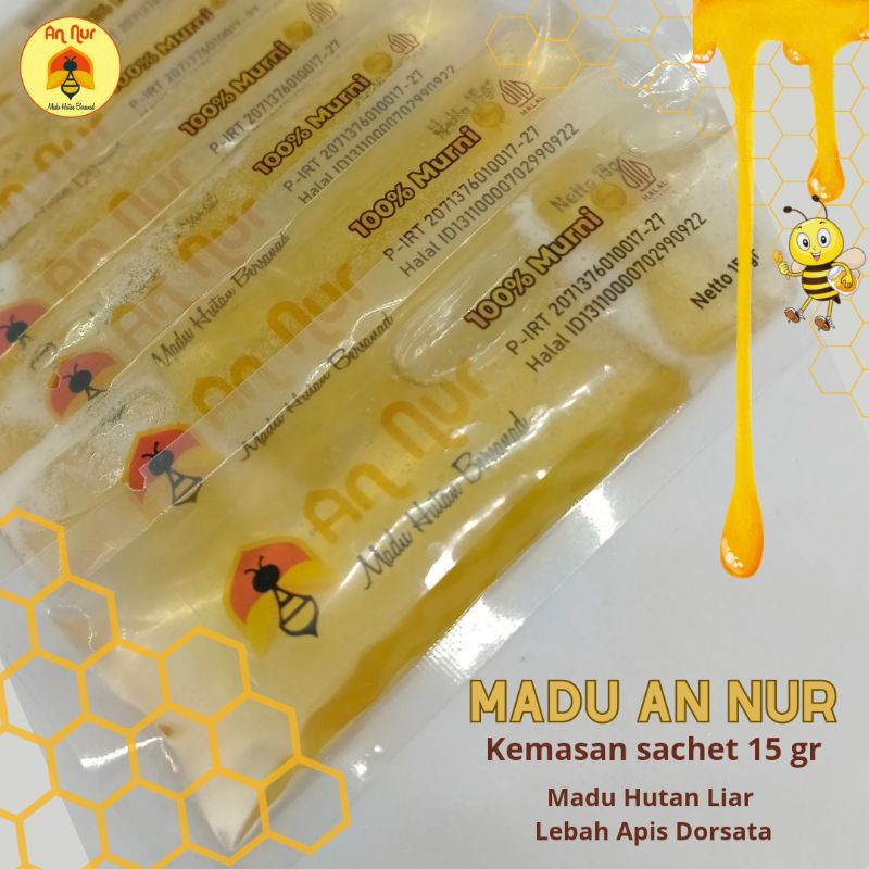 

Madu Hutan Liar Apis Dorsata kemasan sachet 15gr